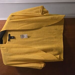 Ashley Stewart Yellow Cardigan Sweater